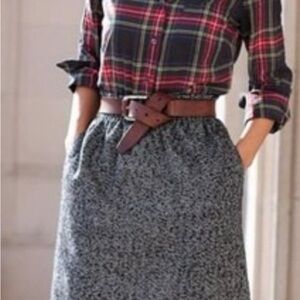 JCrew Herringbone Pullon Skirt